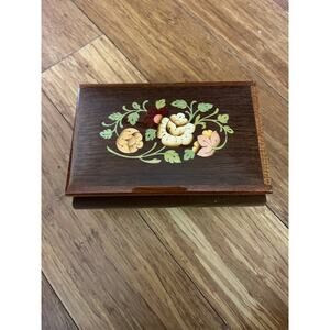 Vintage Italian made small jewelry-music box- see description